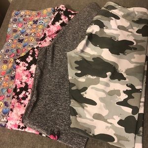 Lot of 4 pairs girls Justice Leggins